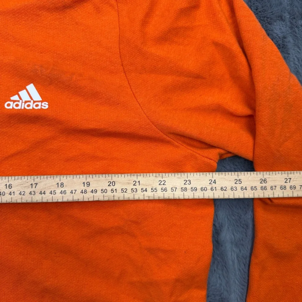 Adidas Primegreen Mens XL Orange Quarter Zip Pullover Athletic Sweatshirt